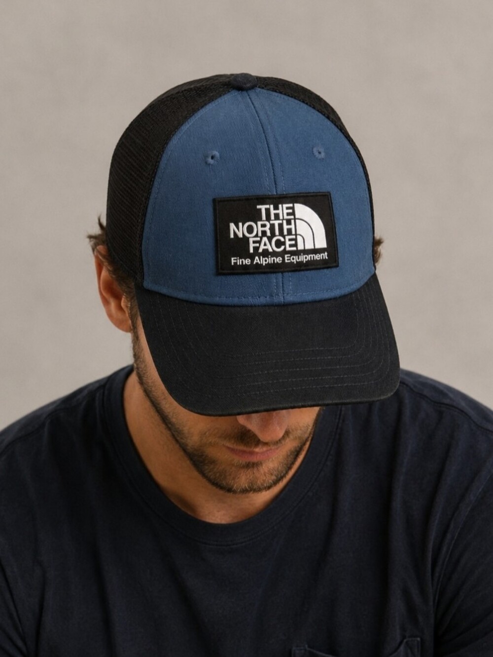 The North Face Blue Crown Black Brim Baseball Hat
